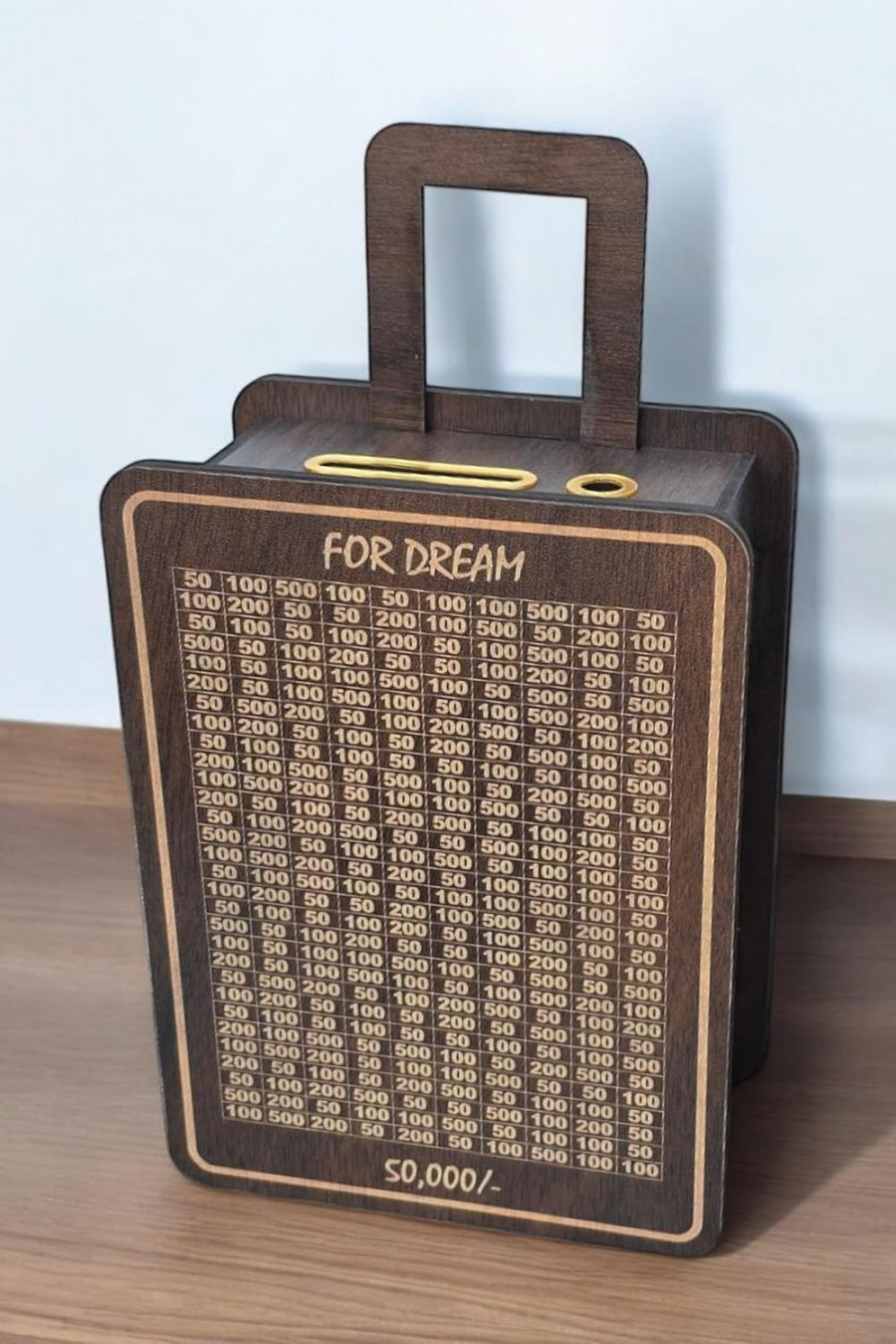 TROLLY WOODEN MONEY BANK